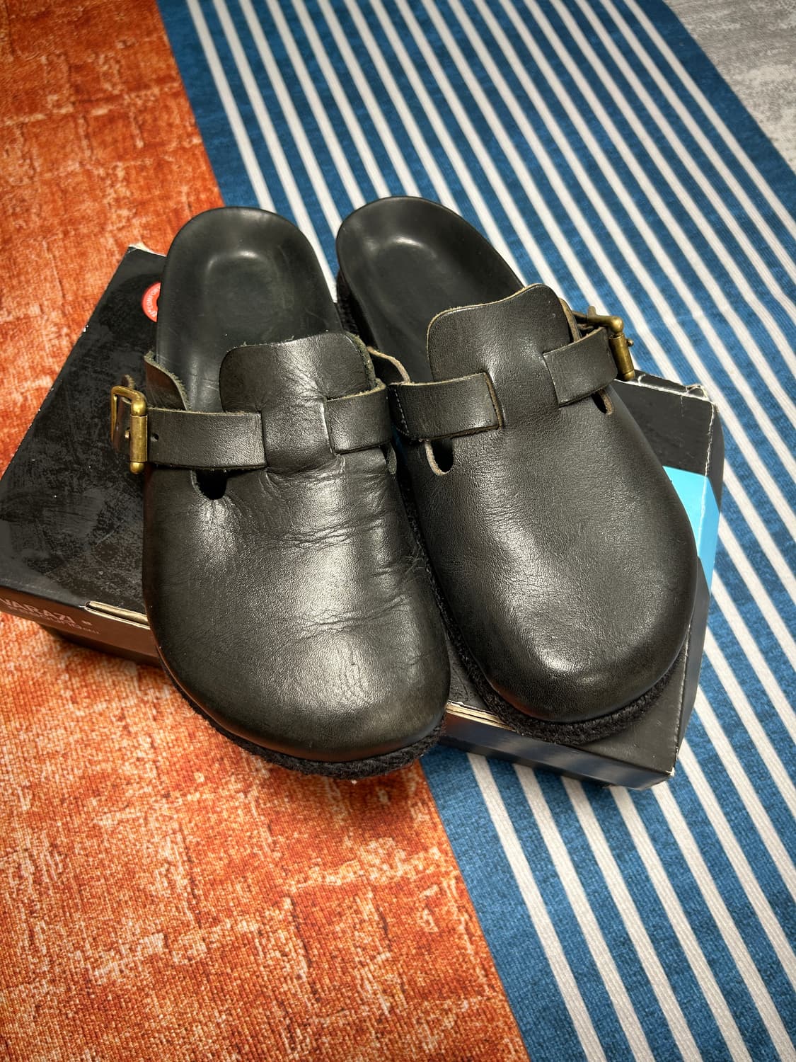 유케텐 레더 보스턴 뮬 슬리퍼 255mm  상품이미지1