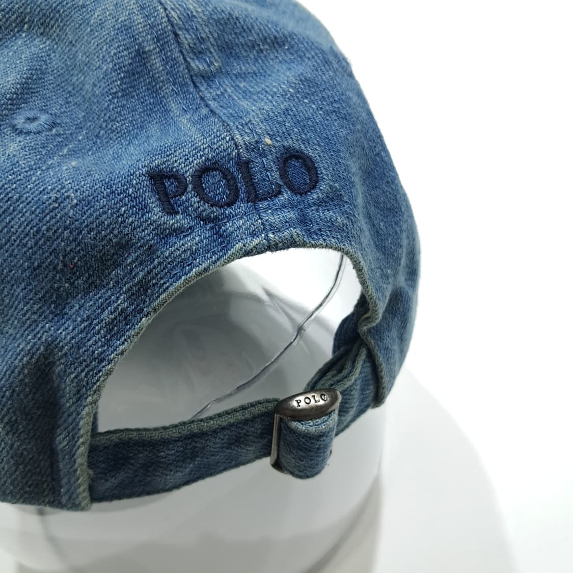 CN998 폴로 랄프로렌 데님 블랙 자수 볼캡 모자 상품이미지7