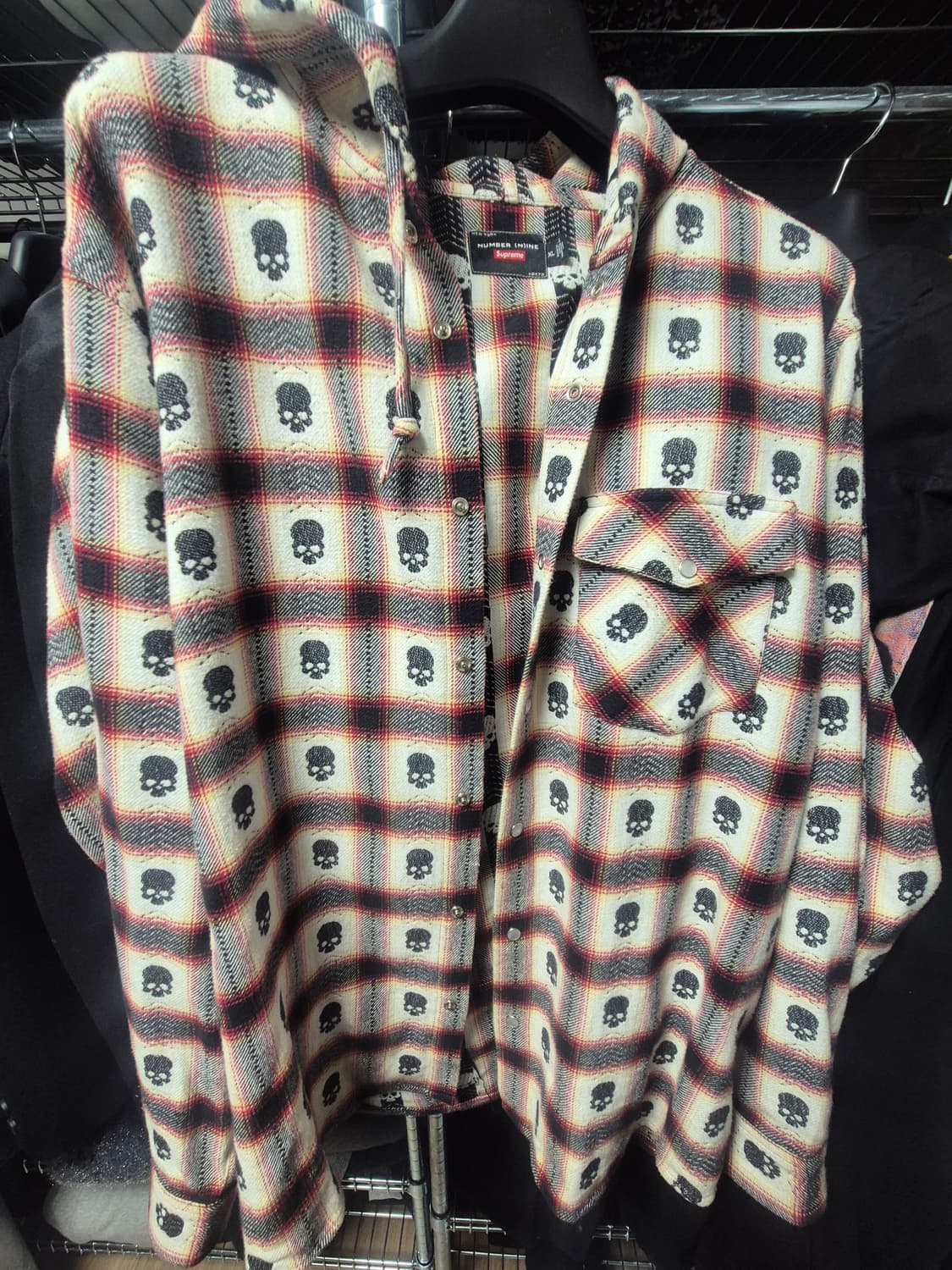 SUPREME 슈프림 X 넘버나인 FLANNEL HOODIE [XL] 상품이미지4