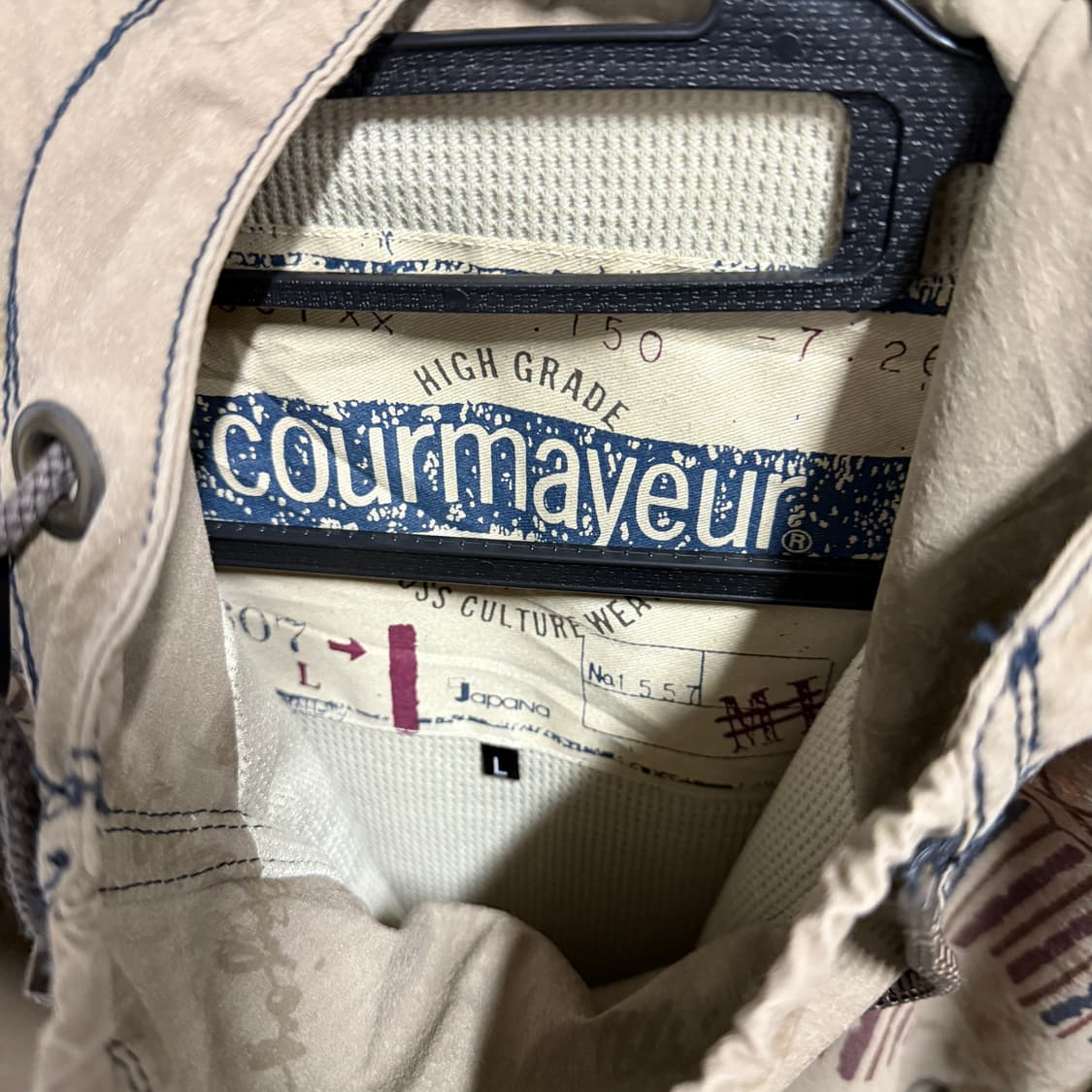 VTG 빈티지 빅 사이즈 에스닉 풀 패턴 하프 집업 아노락 자켓 상품이미지7