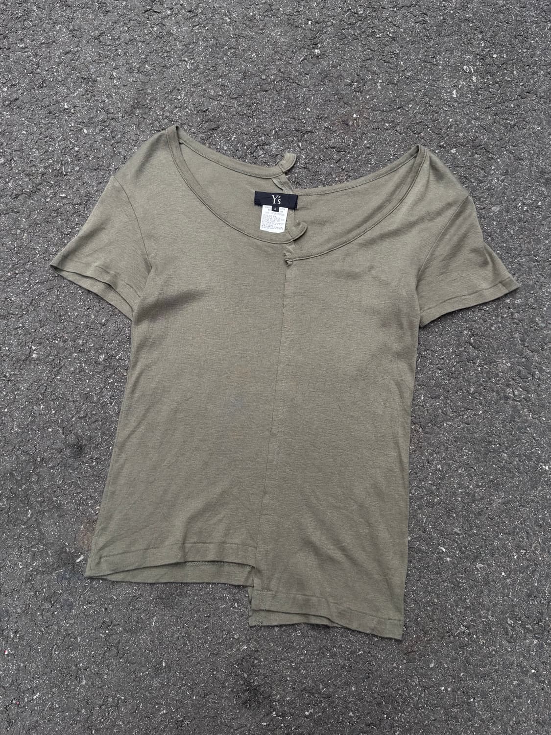 Y's by 요지야마모토 언발란스 반팔티셔츠 상품이미지2