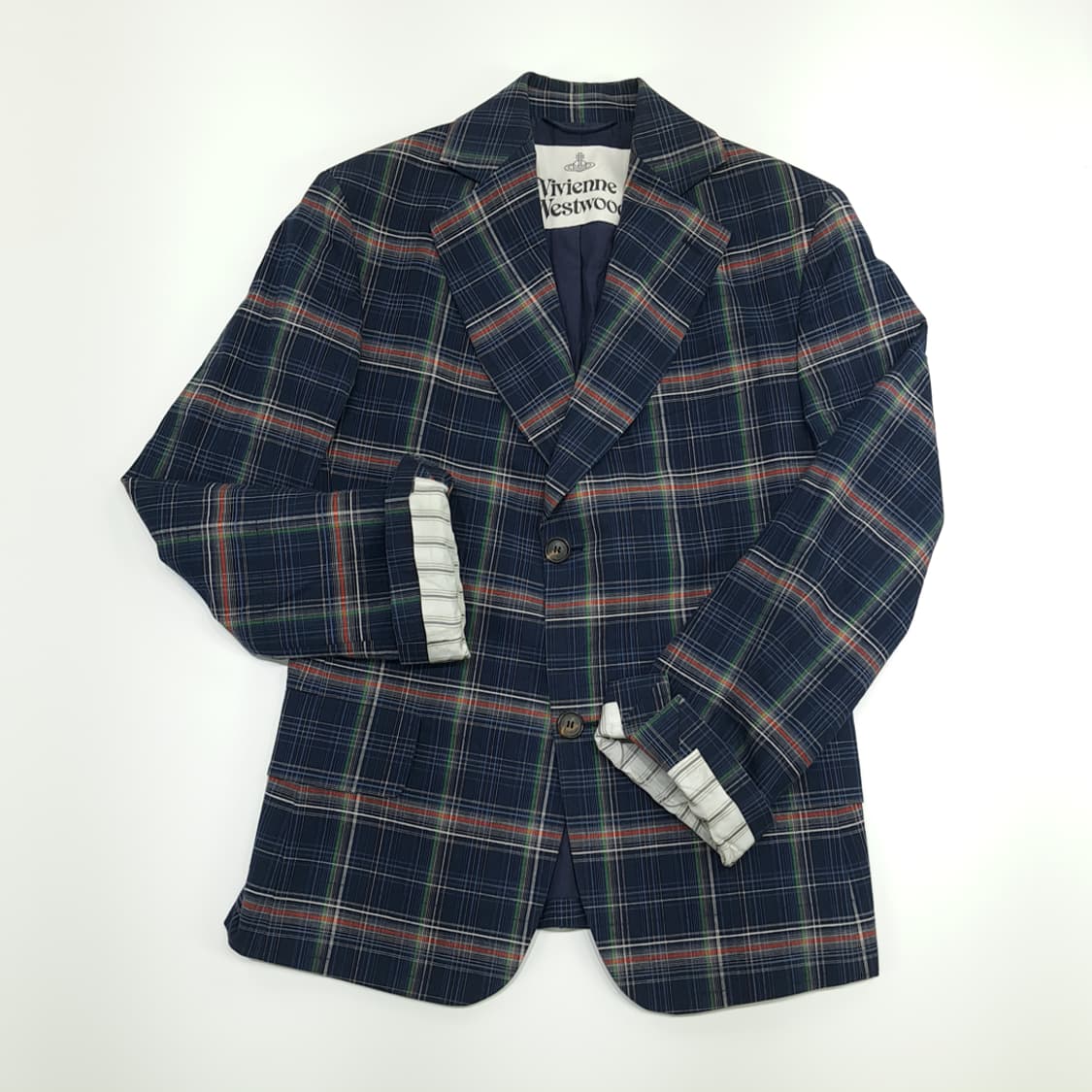CN720 L 비비안웨스트우드 브리티시 타탄체크 코튼자켓 블레이저 상품이미지2