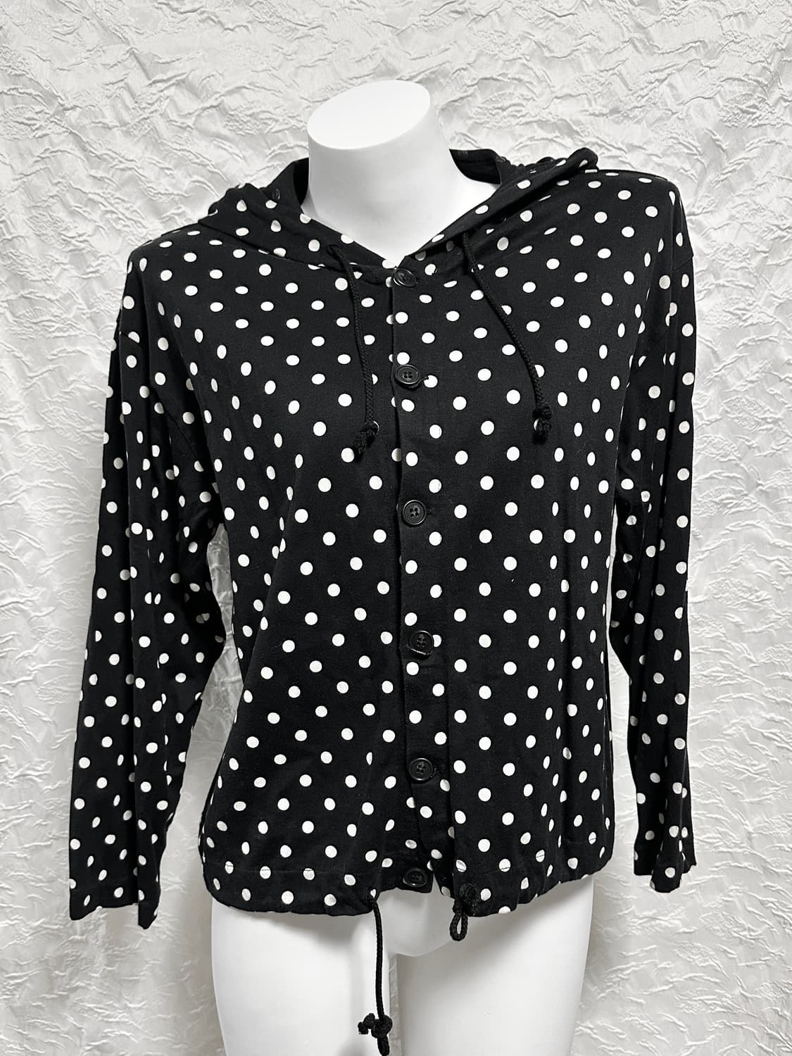 빈티지 니혼진 너드 도트 후드 코튼 자켓 상품이미지2