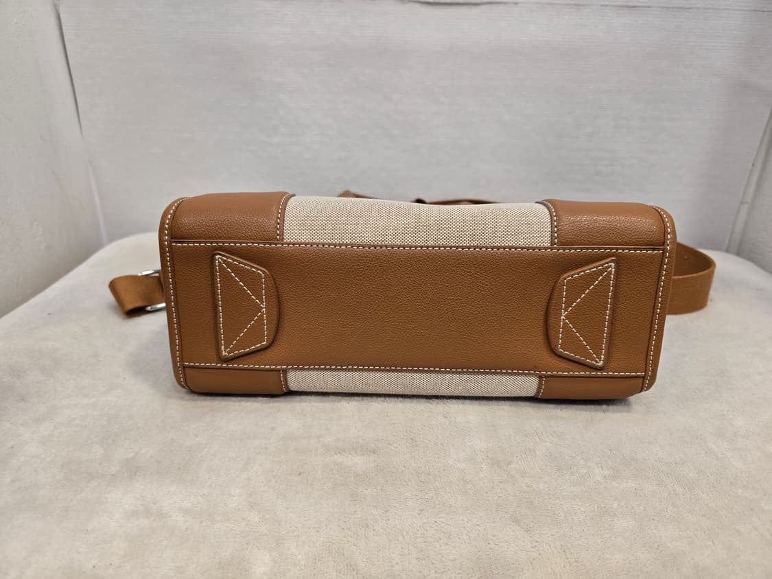 가이거 런던 캔버스 소가죽 토트백 숄더백 크로스백 아이보리 상품이미지7