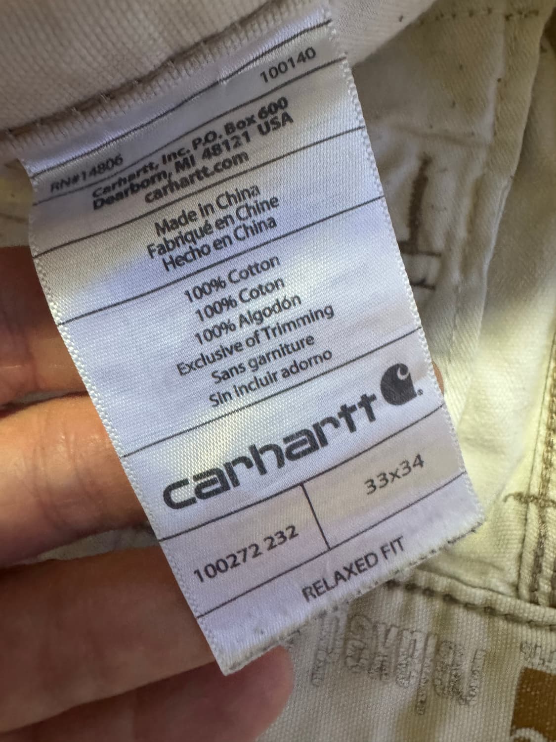 빈티지 칼하트 카고 팬츠(33X34) 상품이미지5