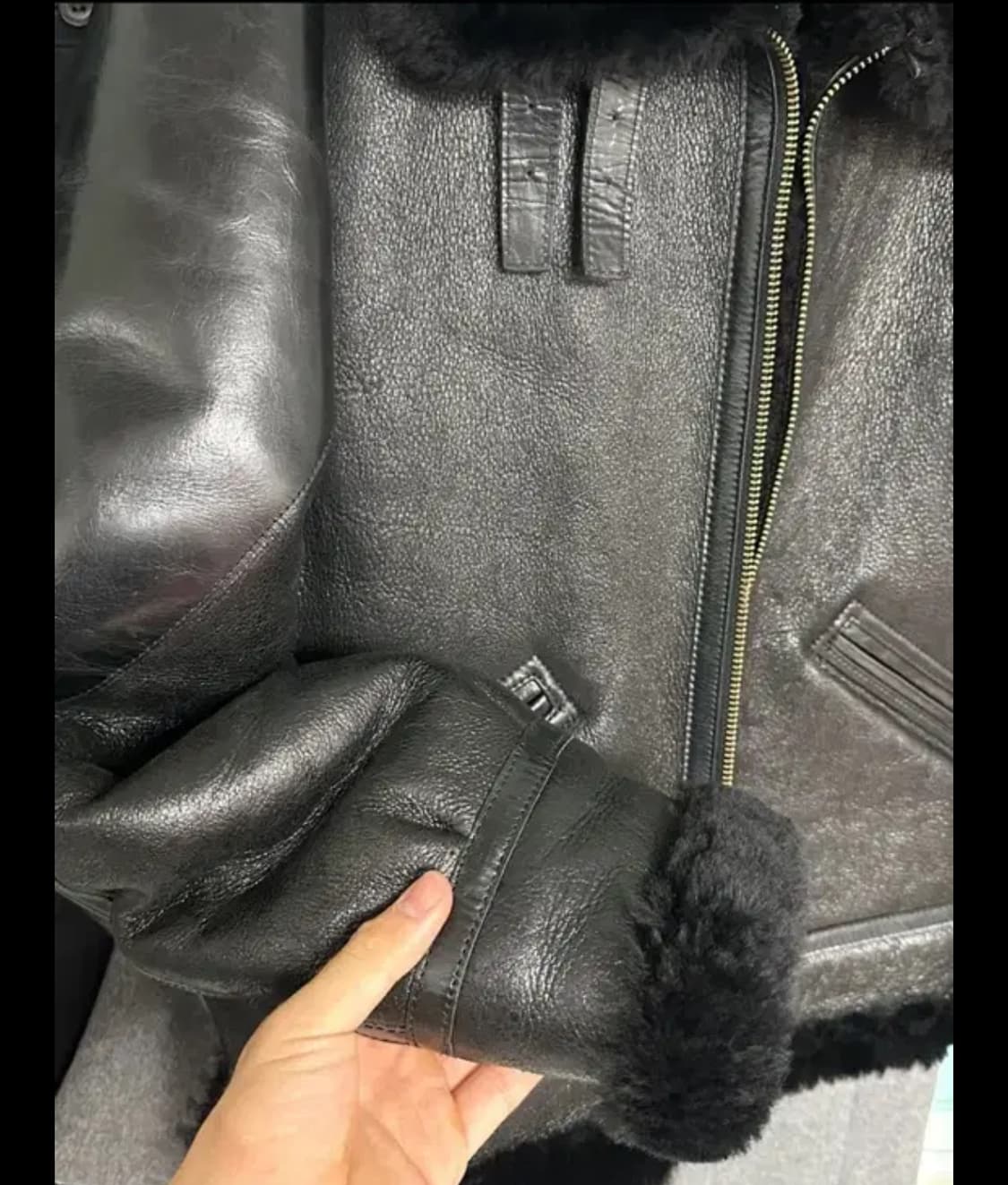 말가죽 보강 무스탕 무톤 자켓 xxl 역시즌 상품이미지3