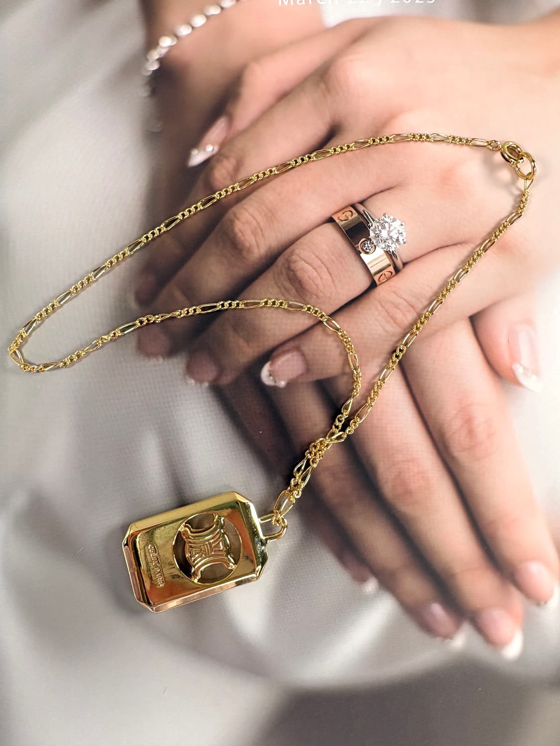 셀린느 트리오페 바 펜던트 목걸이 상품이미지1