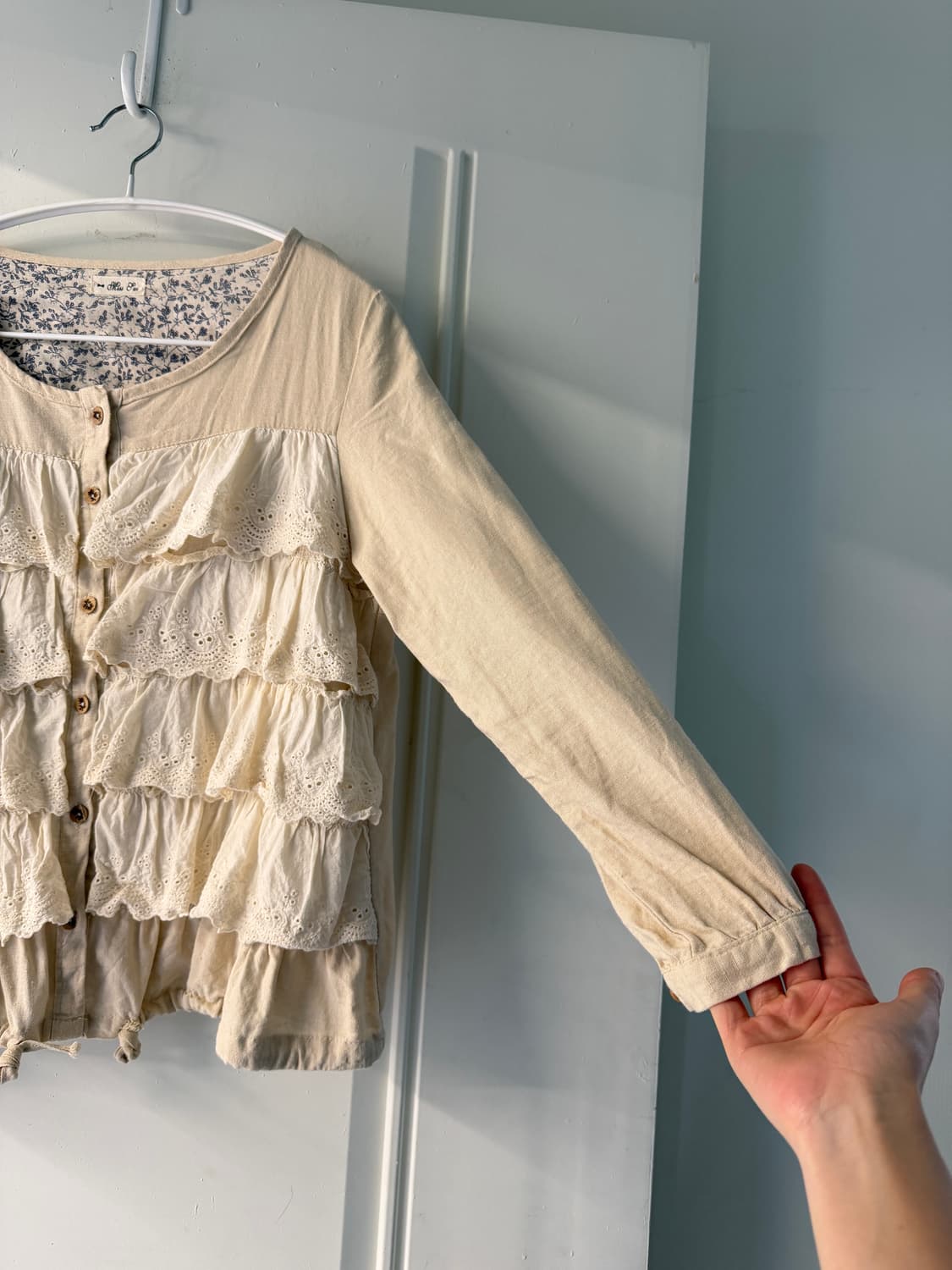 일본빈티지 모리걸 프릴 레이스 블라우스 셔츠 상품이미지7