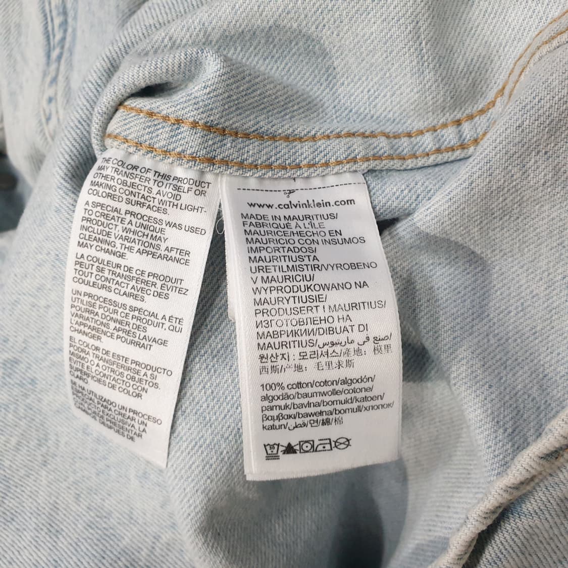 캘빈클라인 여성 블리치 데님 셔츠 자켓 S 상품이미지8