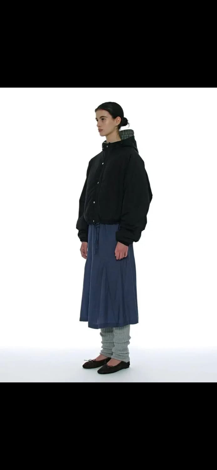 [파르티멘토우먼x송이송이] 리버시블 후디드 윈드브레이커_블랙 상품이미지4