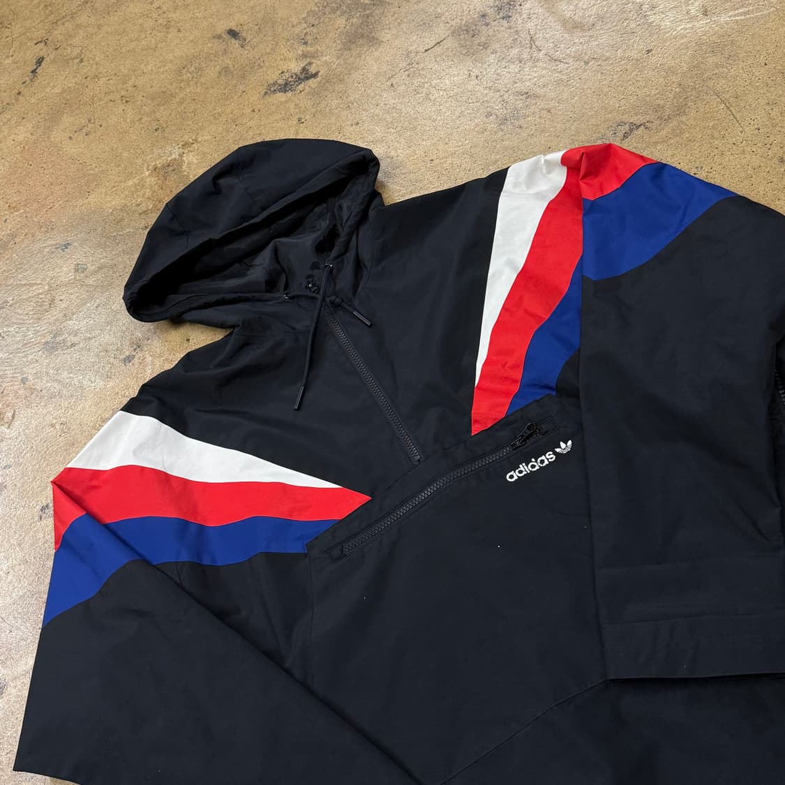 [정품/95] 아디다스 후드 바람막이 블랙 배색 b10 상품이미지1