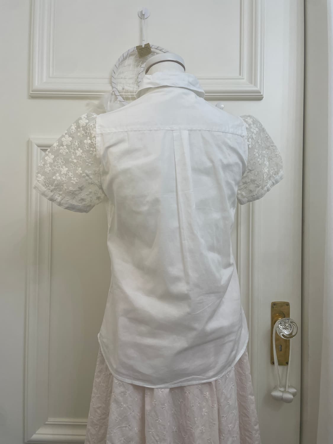 EARTH lace sleeve crystal flower button 상품이미지5