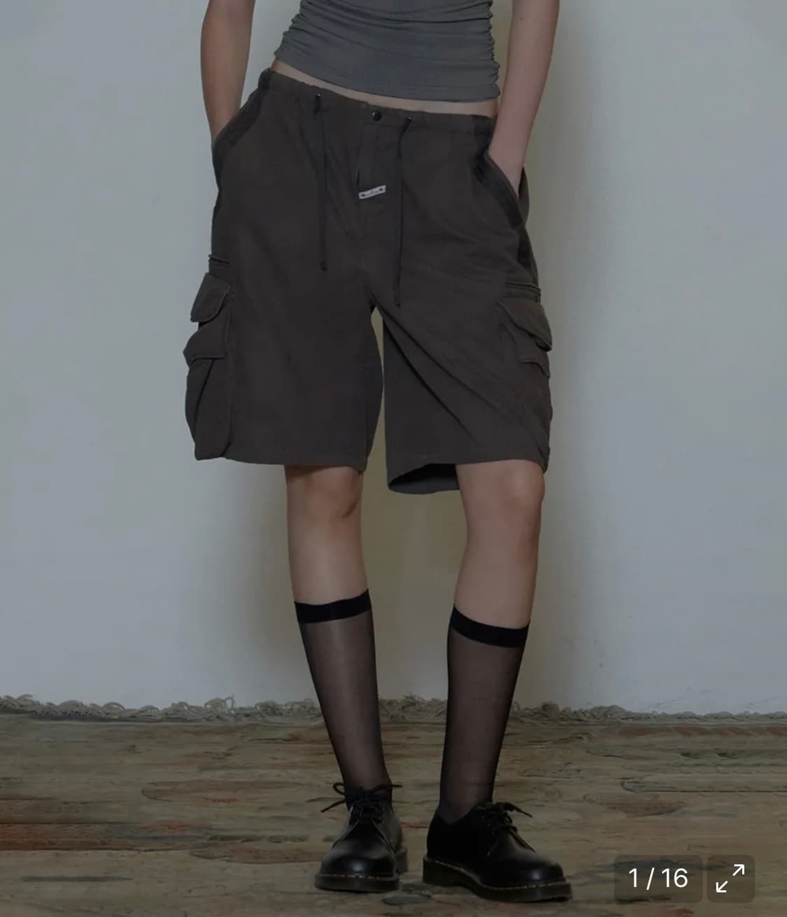 스컬프터 Twill Cargo Half Pants Charcoal 상품이미지1