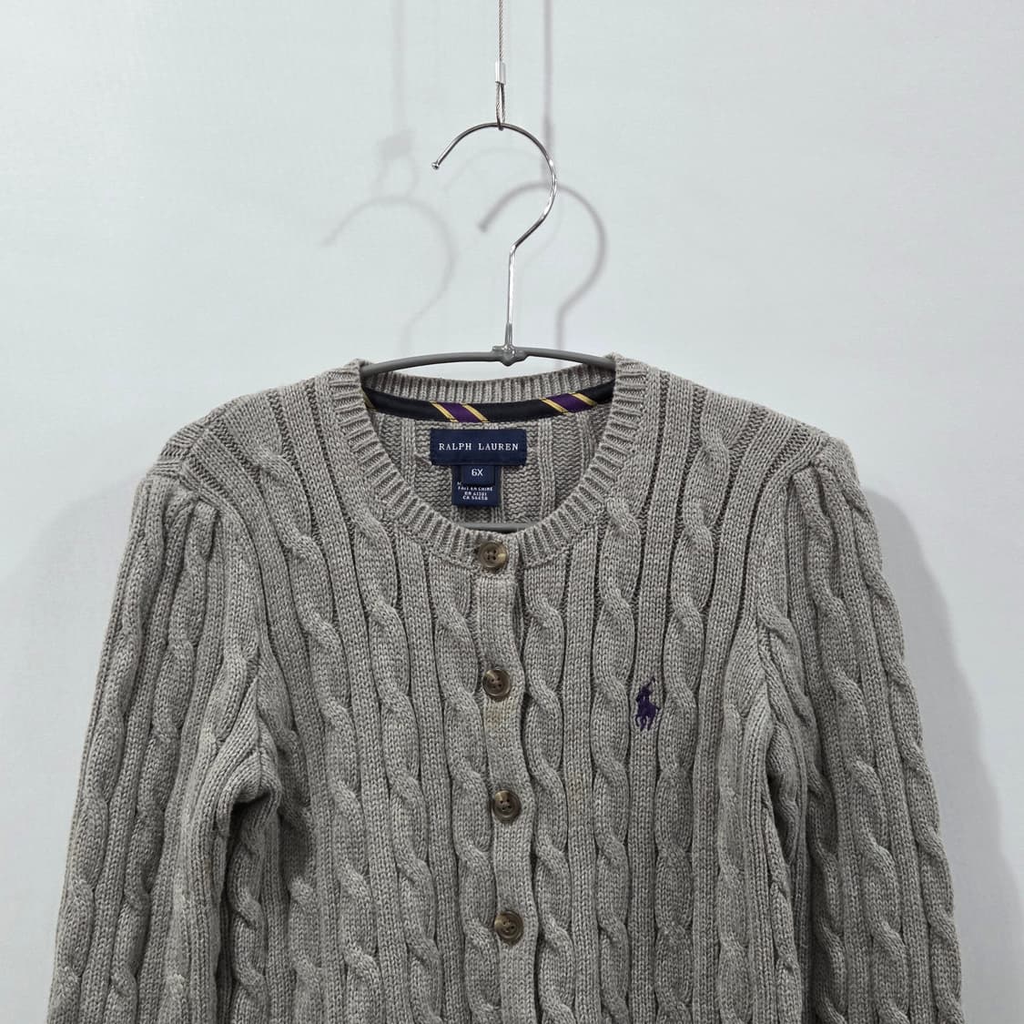 폴로랄프로렌 걸즈 케이블 니트 가디건 6X  상품이미지2