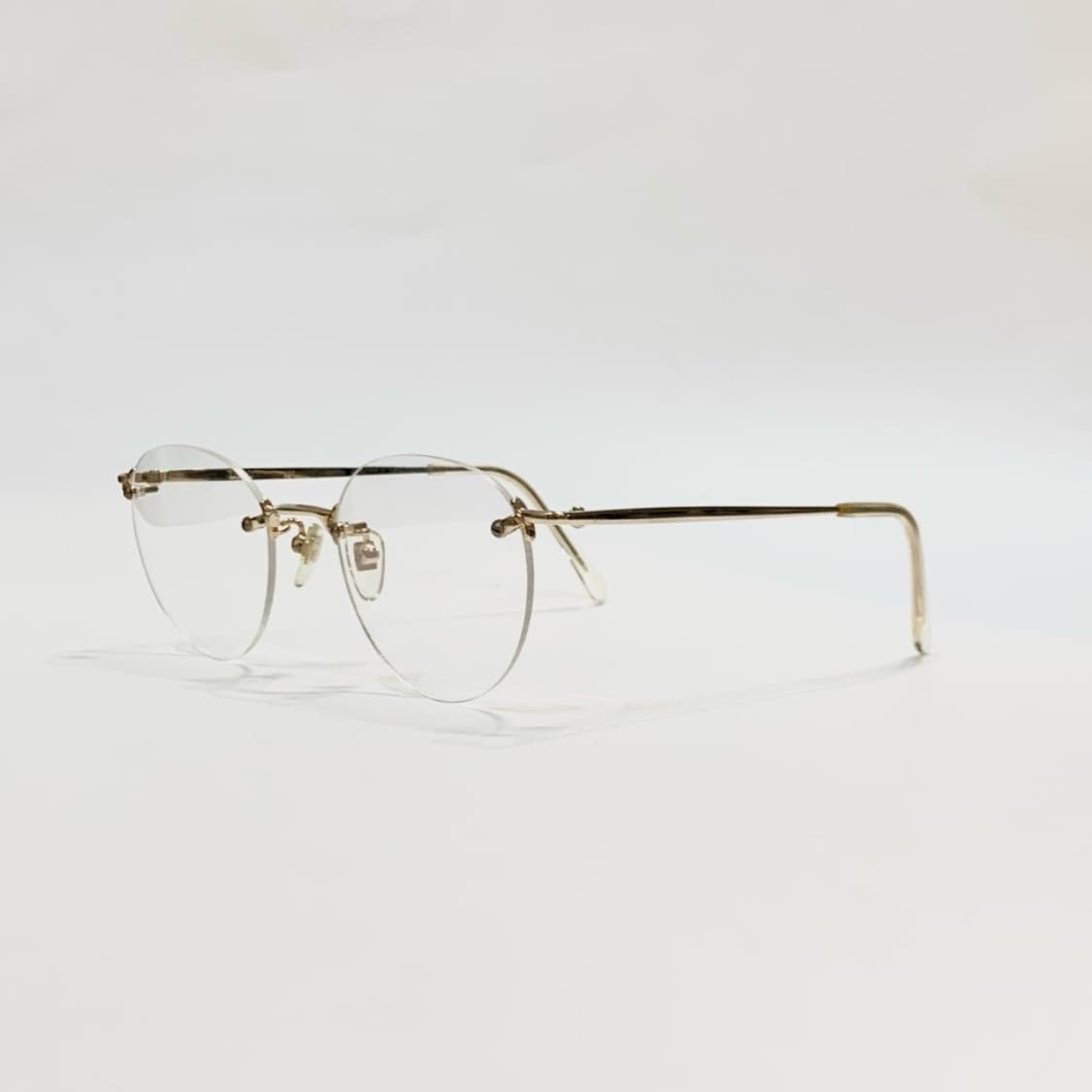 [픽키-680] 골드 라운드 림리스 안경 미니멀 클래식 상품이미지2
