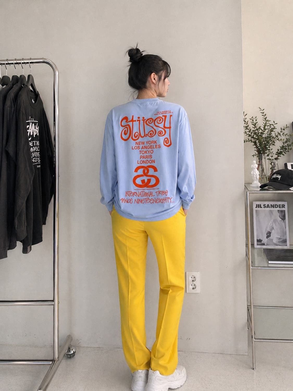 ZARA BASIC 자라 옐로우 슬랙스 팬츠 상품이미지2