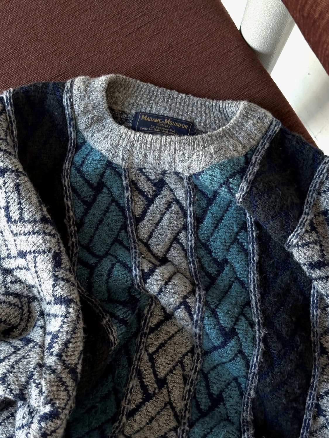 Dry fabric design pattern knit P/O 상품이미지2