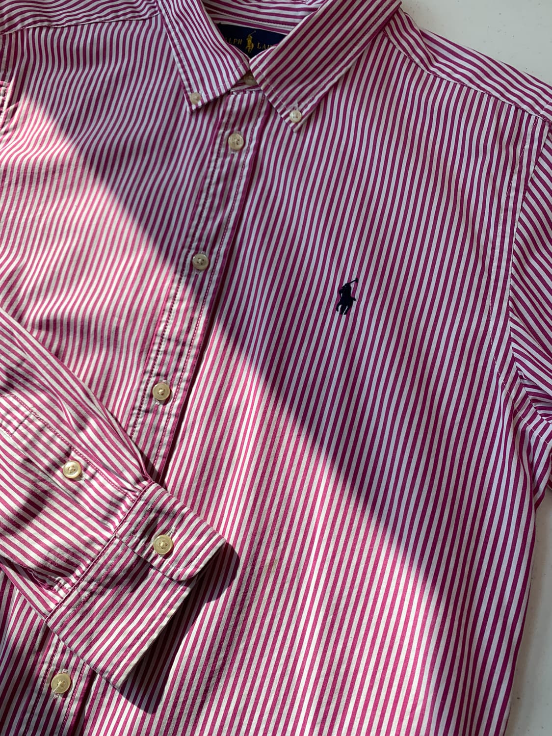 95-100 폴로 랄프로렌 빈티지 스트라이프 셔츠 남방 상품이미지4