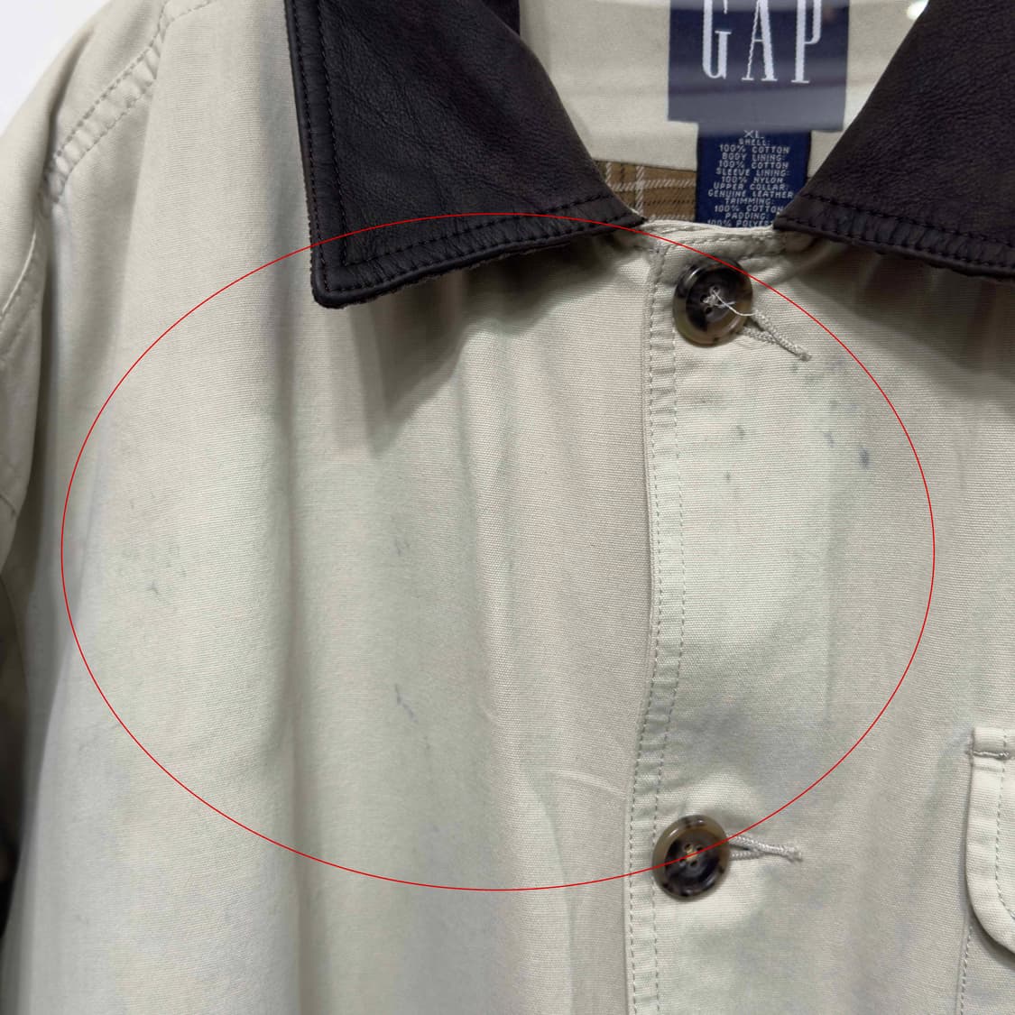 올드갭 레더 카라넥 헌팅 자켓 상품이미지3