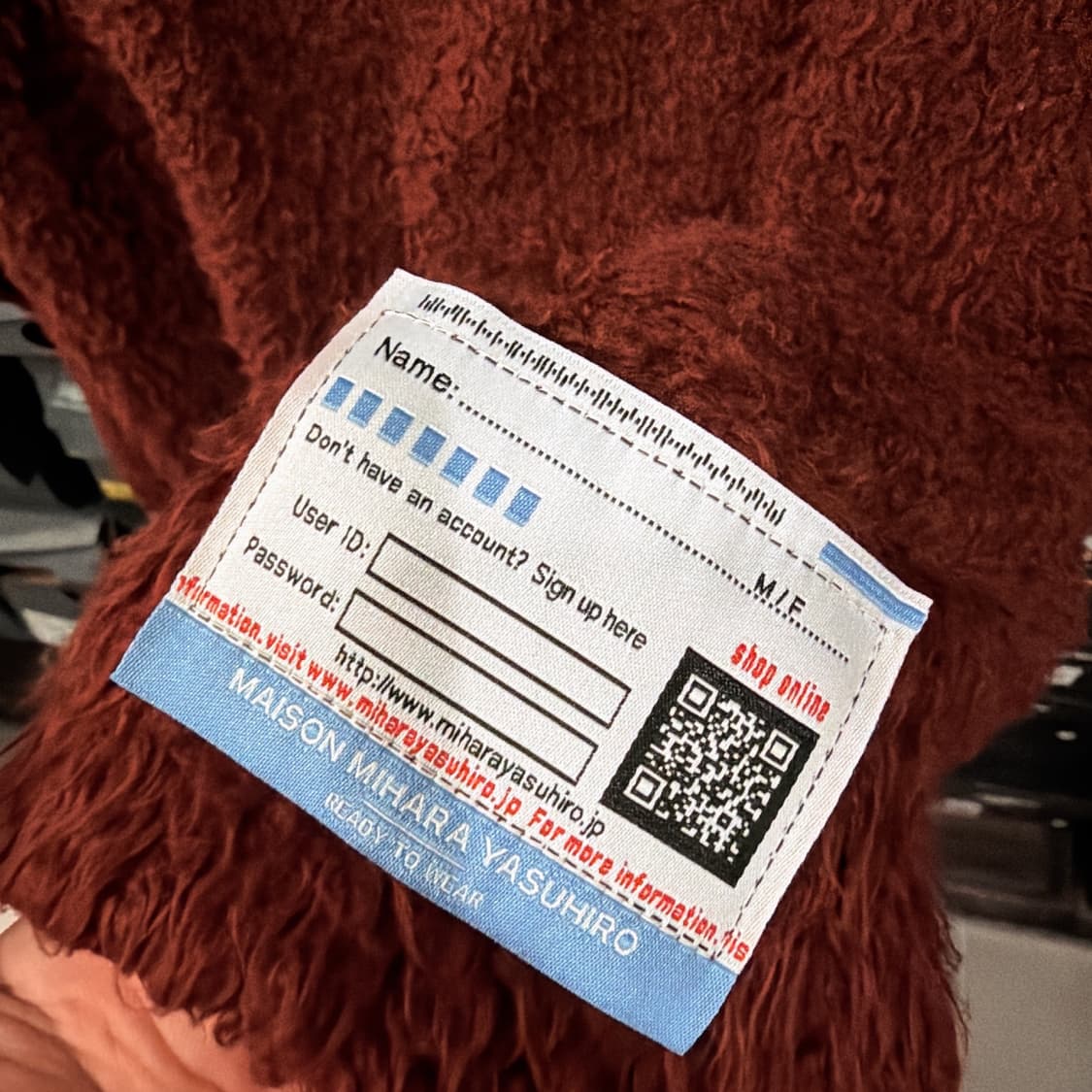 (정품/새상품) 미하라 야스히로 남성 브라운 코튼 풀오버 니트 상품이미지3