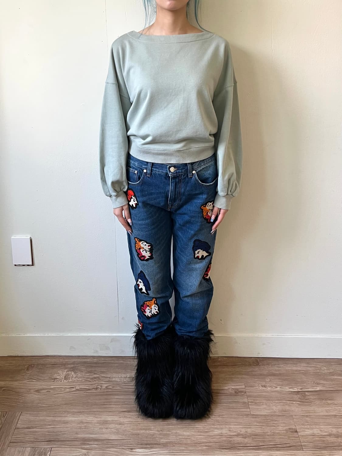 Lily Brown 민트 로브 스웻셔츠 상품이미지7