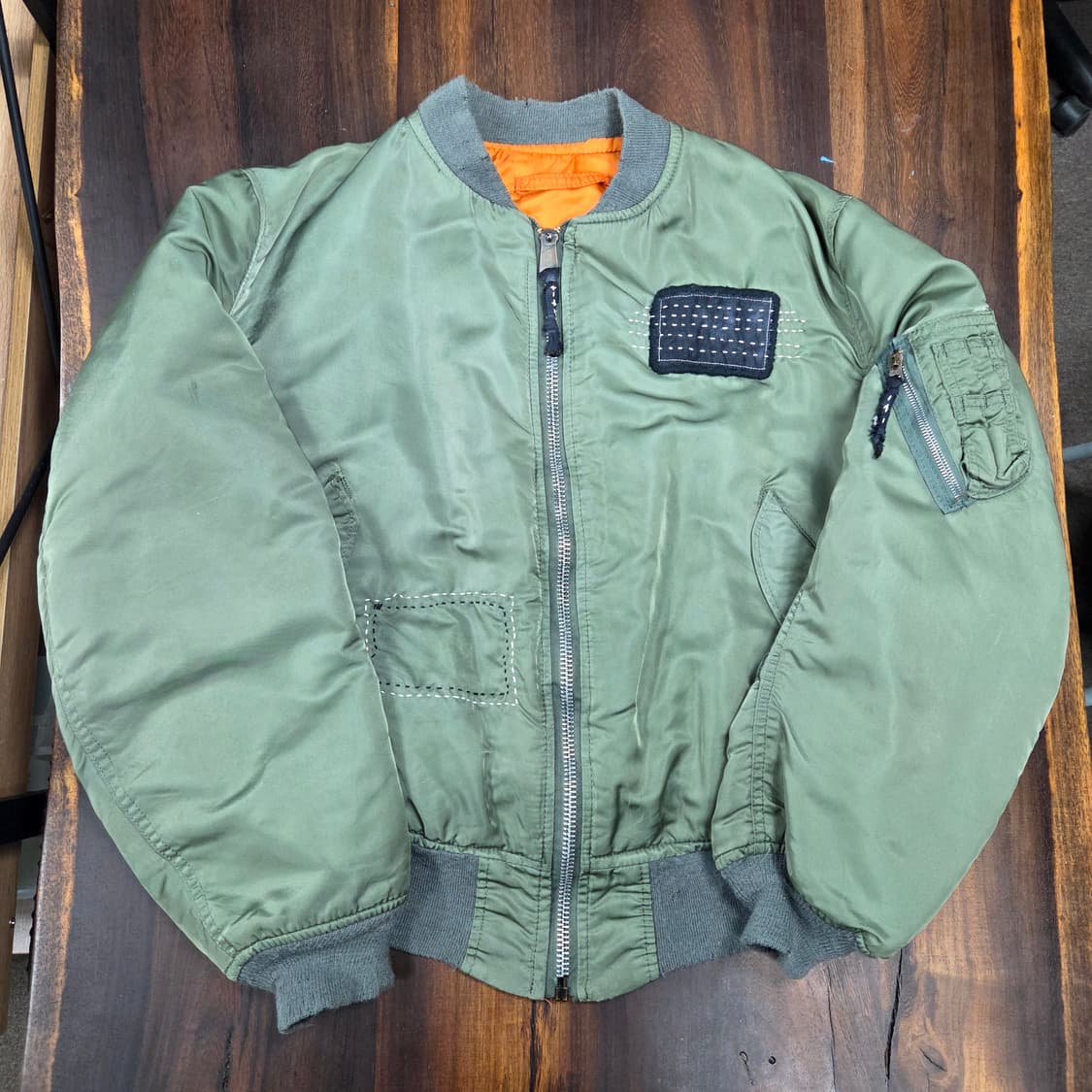 S.O/패치워크 커스텀 ma-1 상품이미지2