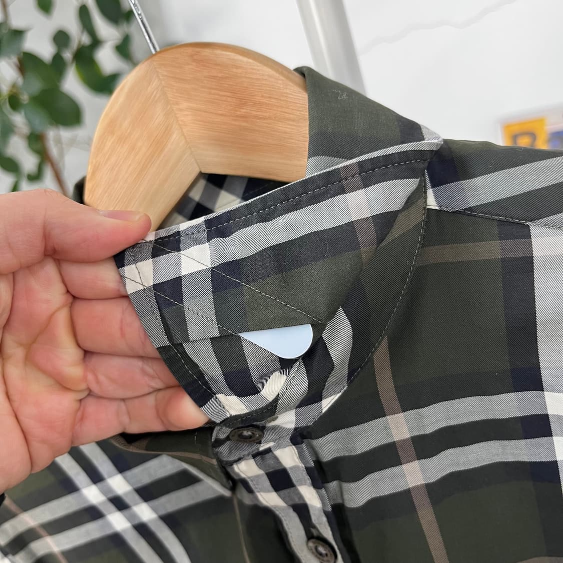 버버리 체크 셔츠 M 상품이미지4