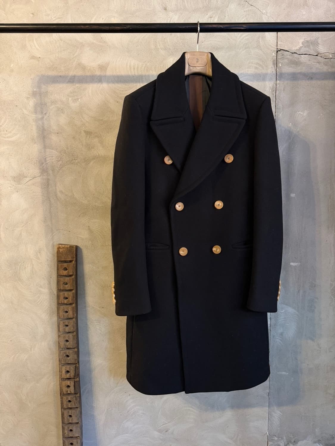 시스템 캐시미어 울 더블 브레스티드 코트 100 상품이미지10