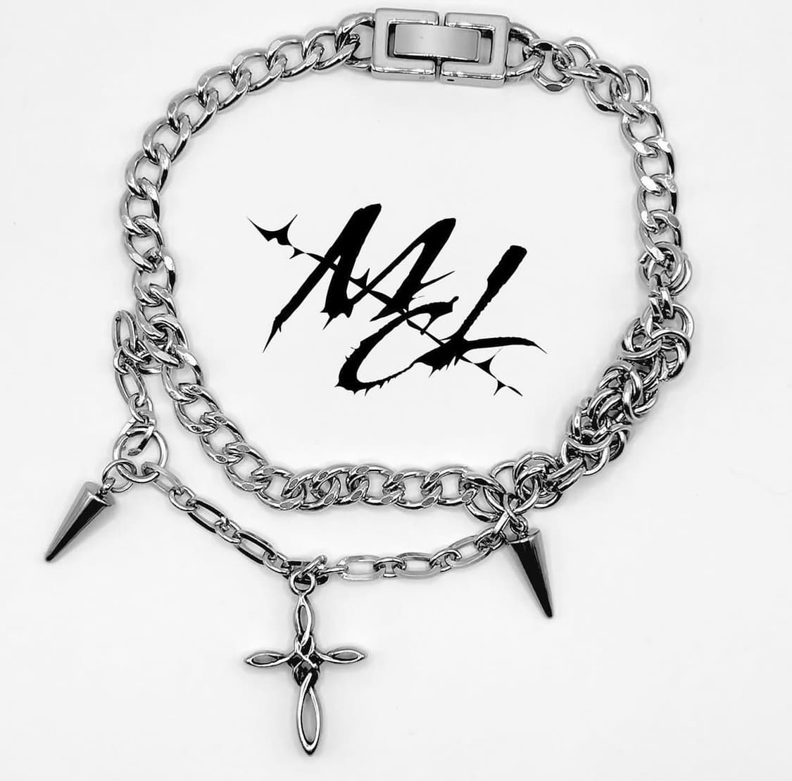 punk teeth cross bracelet 상품이미지1
