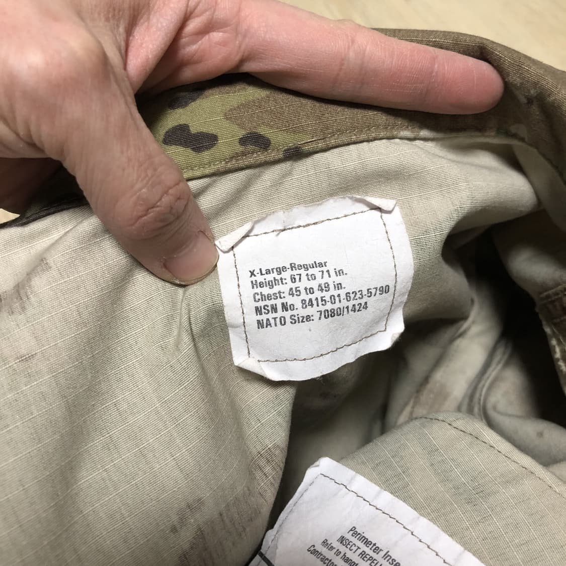 (XL-R) 미군 US ARMY OCP 멀티캠 컴뱃 자켓 상품이미지7