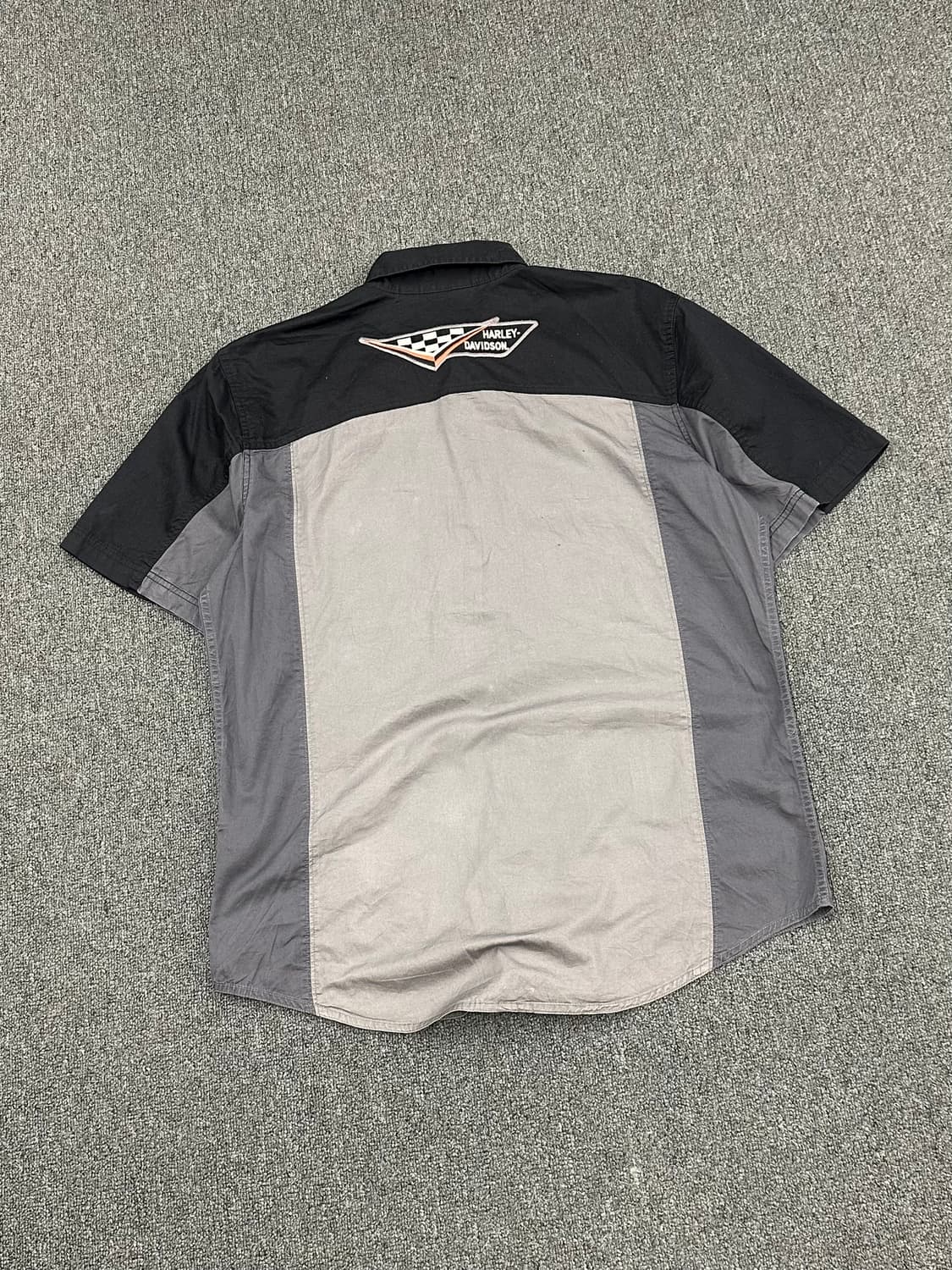 L)할리데이비슨 빈티지 NO.1 자수 반팔셔츠 상품이미지5