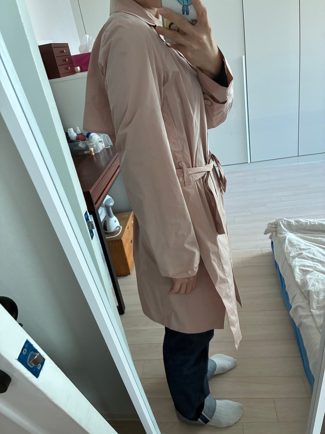 Jil Sander 벨티드 트렌치코트 블러쉬핑크 36 상품이미지9