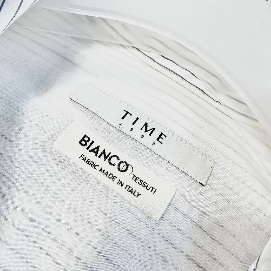 타임 TIME 스트라이프 로고 자수 셔츠 상품이미지3