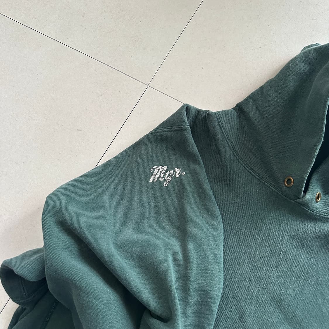 80s 챔피온 블랭크 리버스위브 후드티 XL  상품이미지3