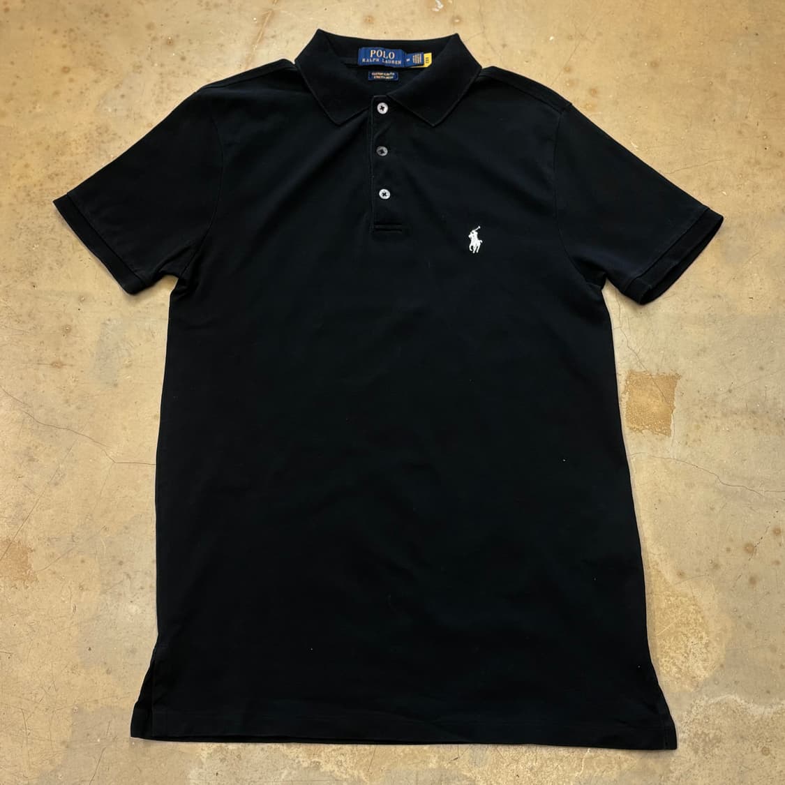 M 폴로랄프로렌 커스텀 슬림핏 블랙 카라 반팔티 상품이미지2
