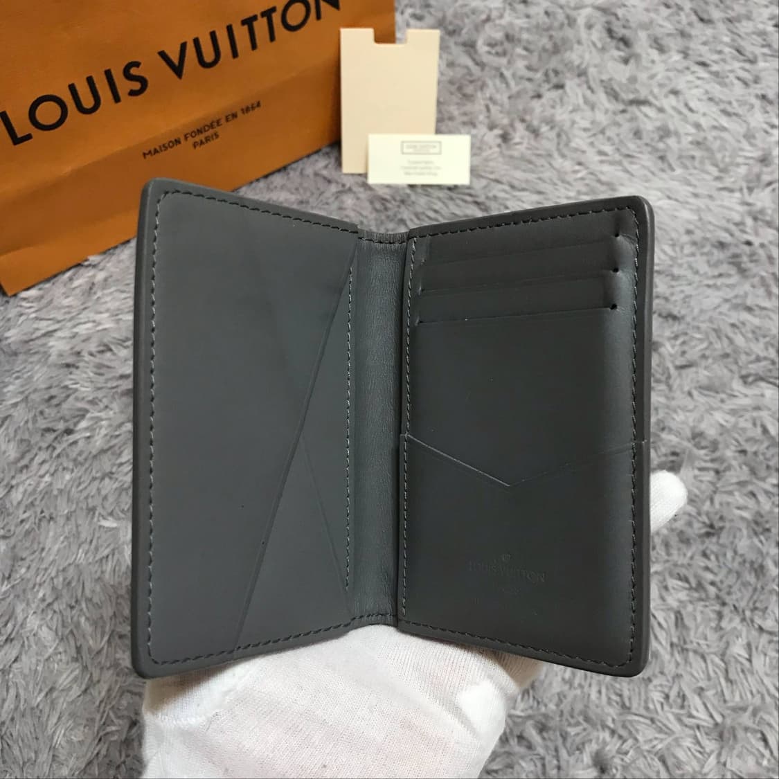 {클로젯}[풀구성]루이비통 쉐도우 오거나이저 앤트러사이트 그레이 카드지갑 상품이미지4