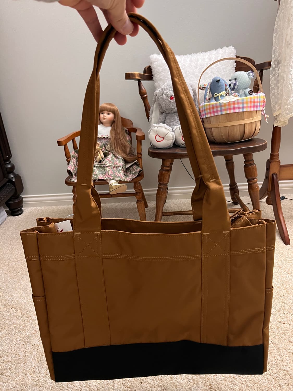 [정품/새상품] 칼하트 레거시 호라이즌탈 지퍼 토트백 - 브라운 상품이미지5