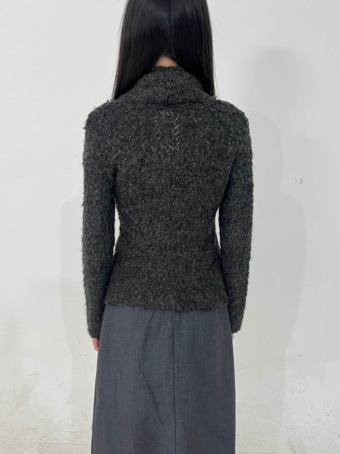 Draped 2way zip knit cd 상품이미지4