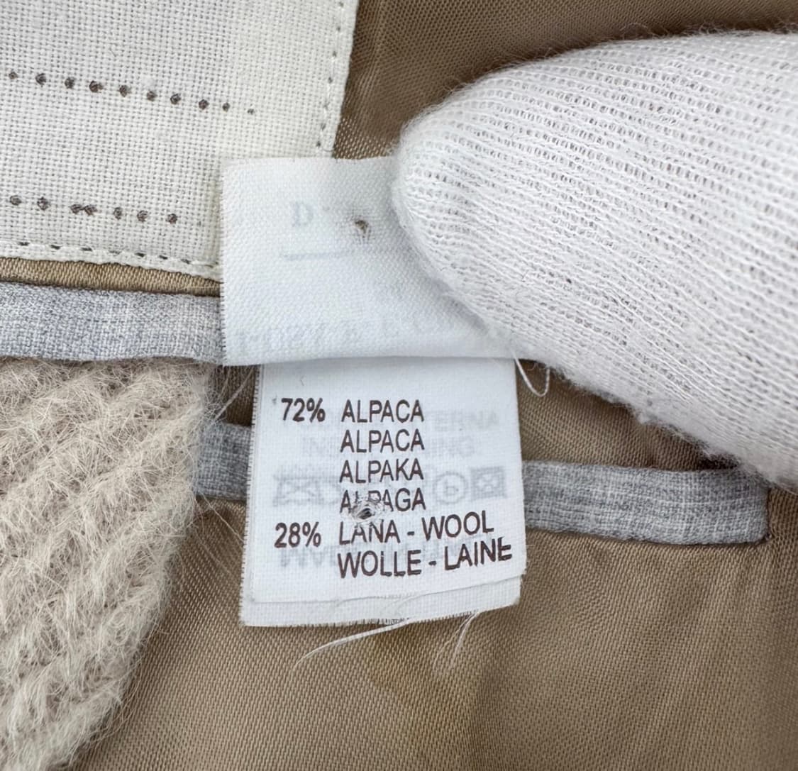 [54] 브루넬로 쿠치넬리 남성 알파카 울 싱글 코트 아이보리 상품이미지9