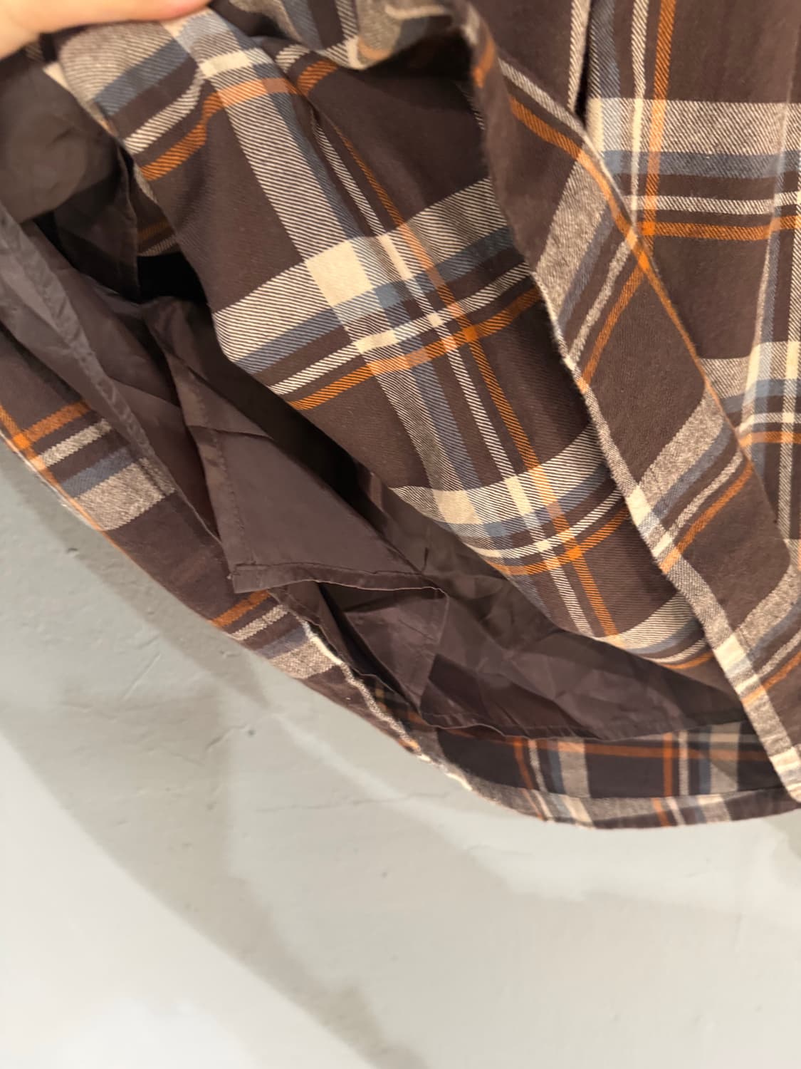 nerd brown check pattern skirt  상품이미지8