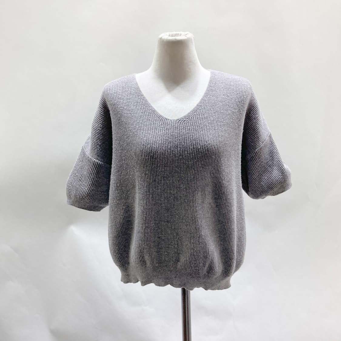 LINEN 여성 브이넥니트반팔 F  상품이미지1