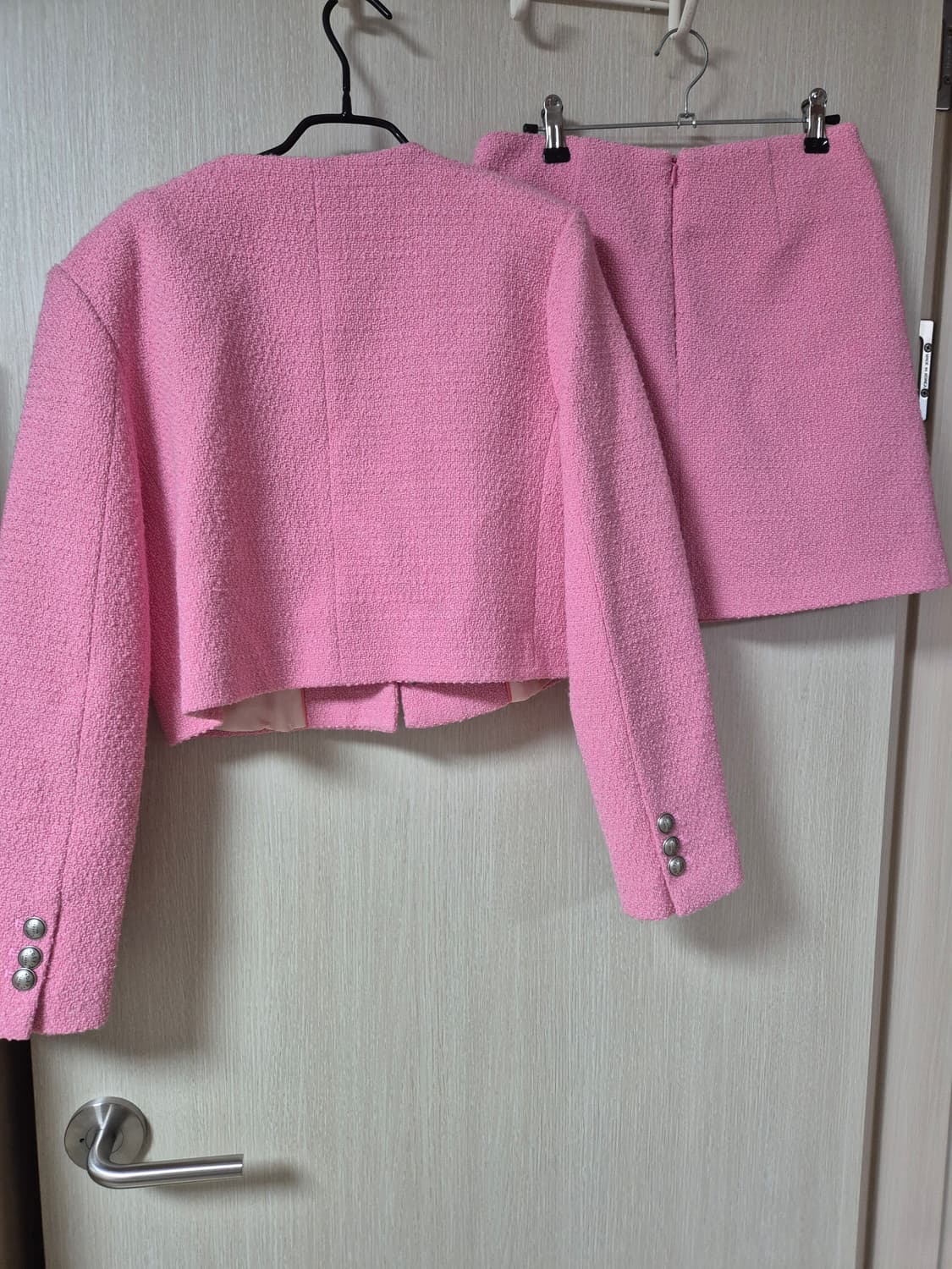 (새제품) 오프닝선샤인  트위드 크롭 울자켓 셋업 세트 상품이미지4