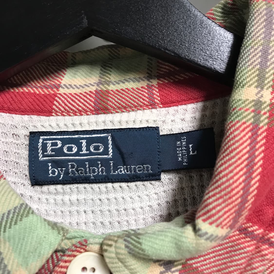 폴로 랄프로렌 누빔 체크 셔츠 L 상품이미지4