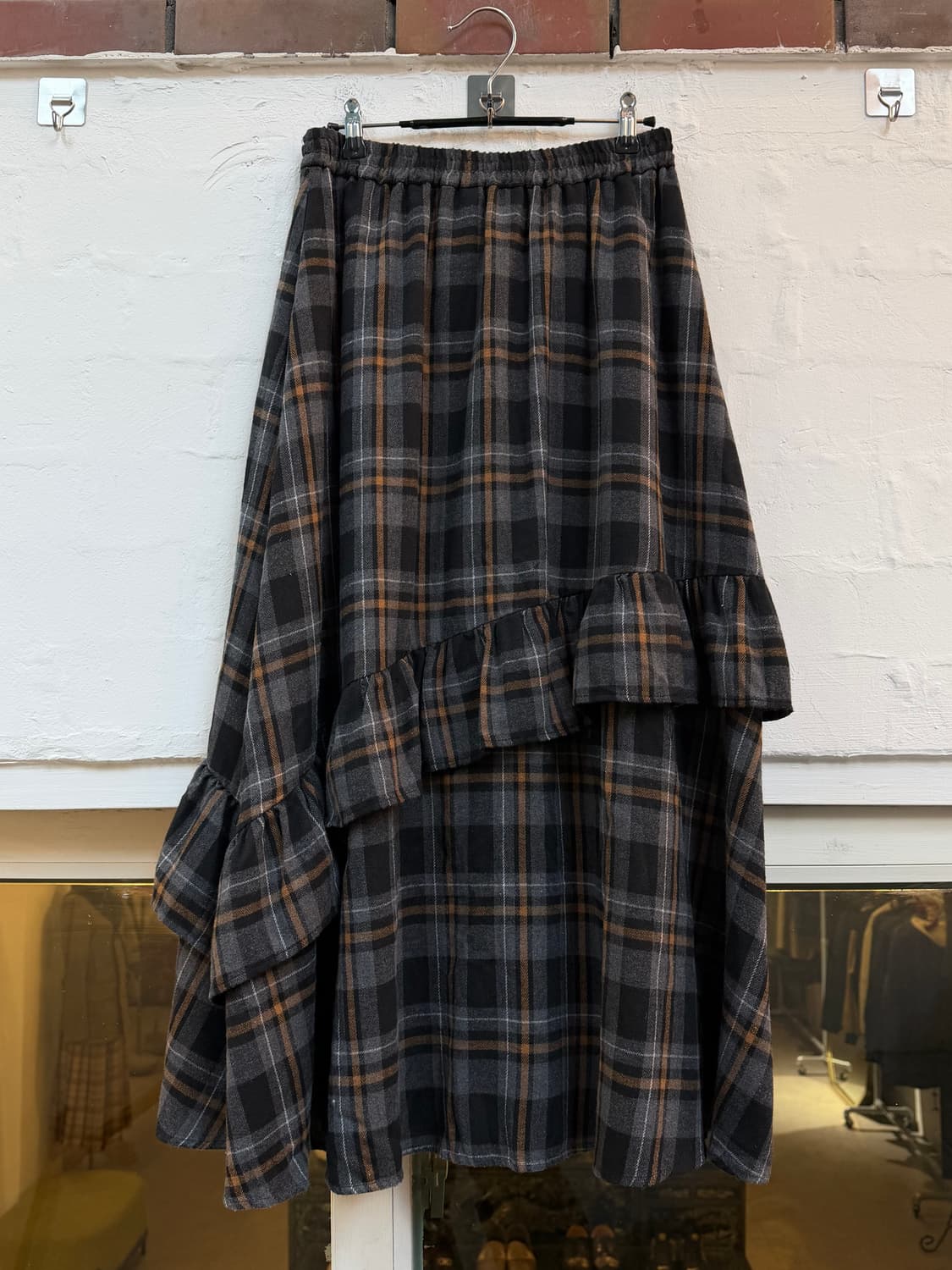 Niko and 니코 앤드 코튼 혼방 체크프릴 롱 스커트 F 상품이미지7