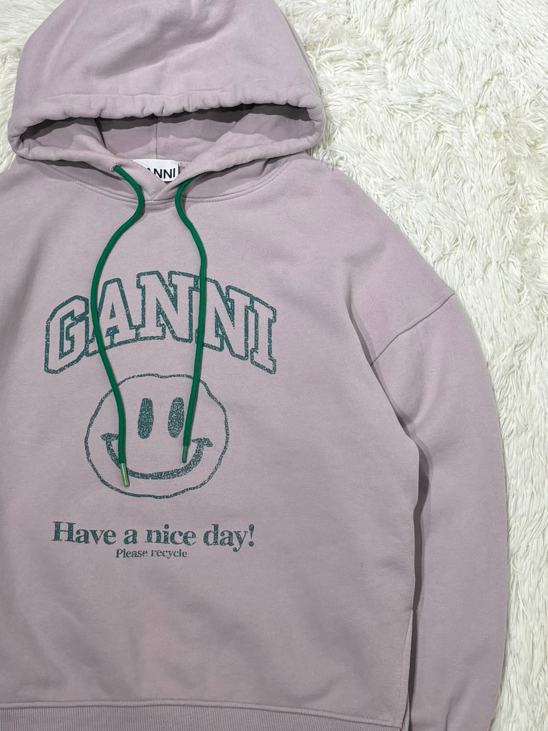 가니 빅로고 스마일 후드 상품이미지5