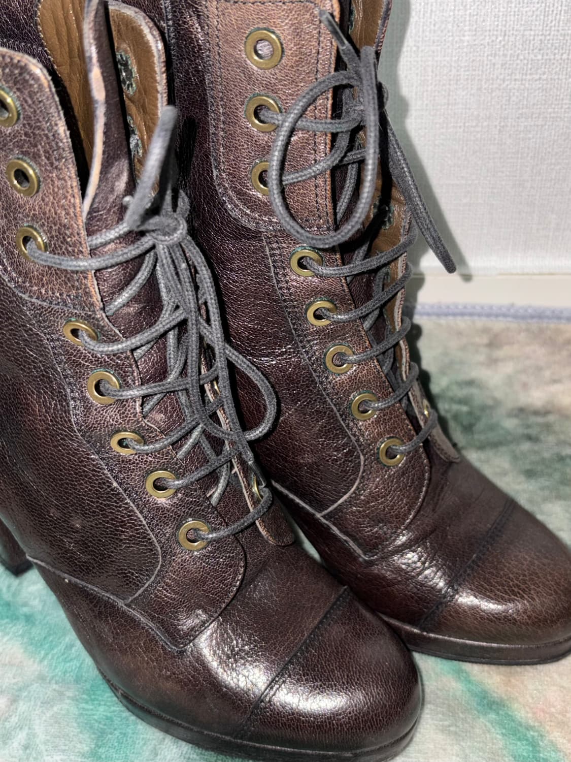 에트로 레이스업 레더 부츠 상품이미지2