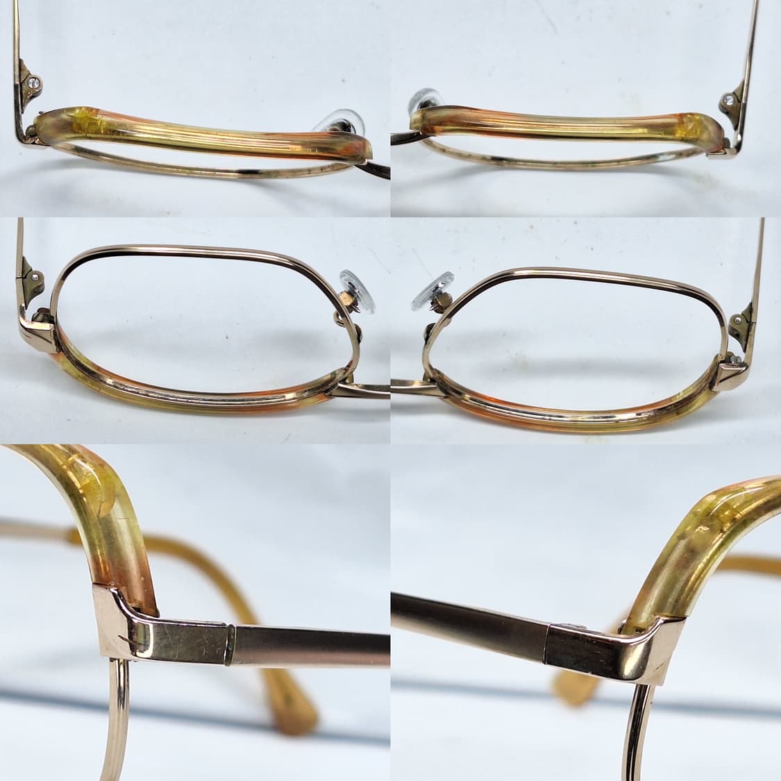 80s 일본 빈티지 VISTA B-289 금장 12K 브로우라인 하금테 상품이미지9