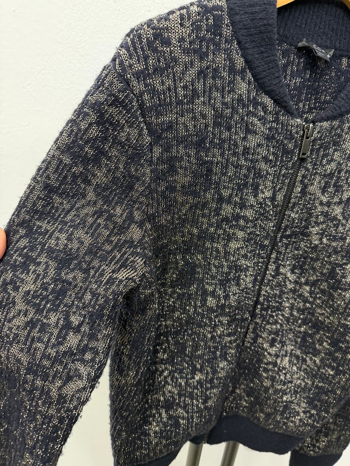 정품) COS 코스 여성 믹스 컬러 니트 자켓 XS 상품이미지4