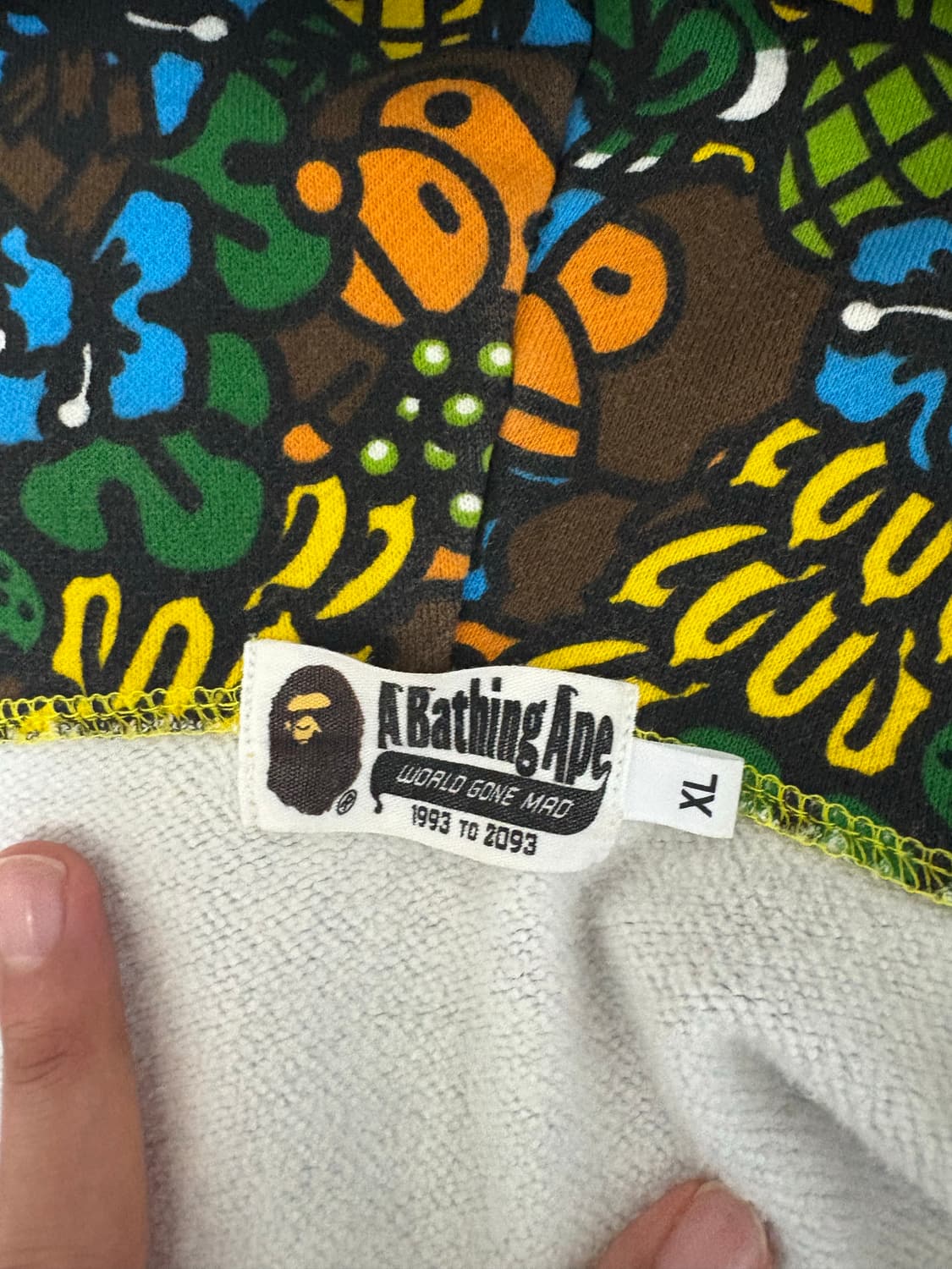 베이프 마일로 사파리 샤크후드집업 L 판매합니다 상품이미지4