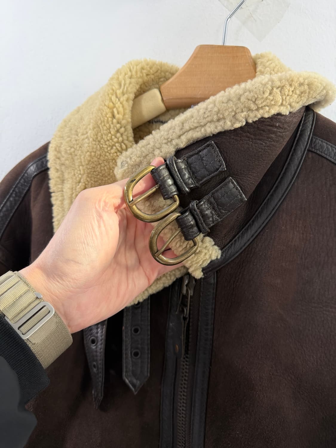 b3 무스탕 b-3 b3무스탕 b-3무스탕 가죽자켓 쉽스킨 레더자켓 상품이미지3